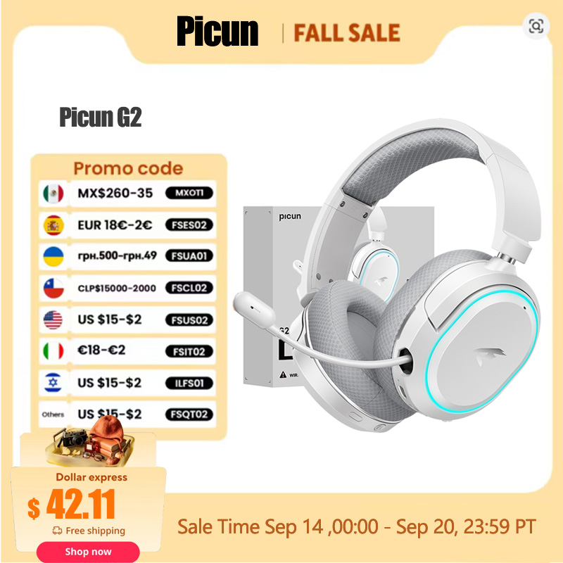 Picun G2 2.4GHz Bluetooth Wire - Gaming Headset Rgb recension och pris