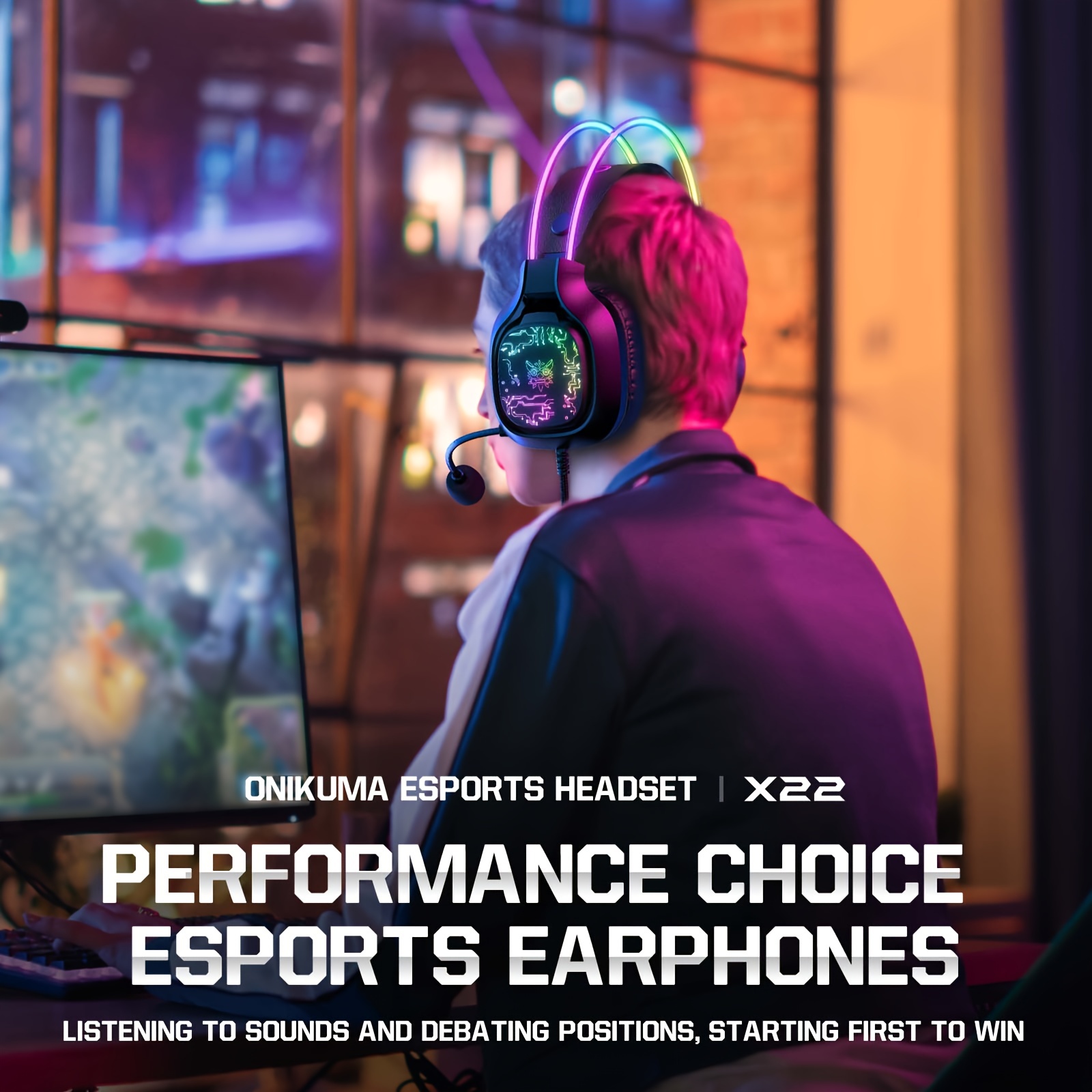 ONIKUMA X22 Wired Gaming Heads - Gaming Headset Rgb recension och pris