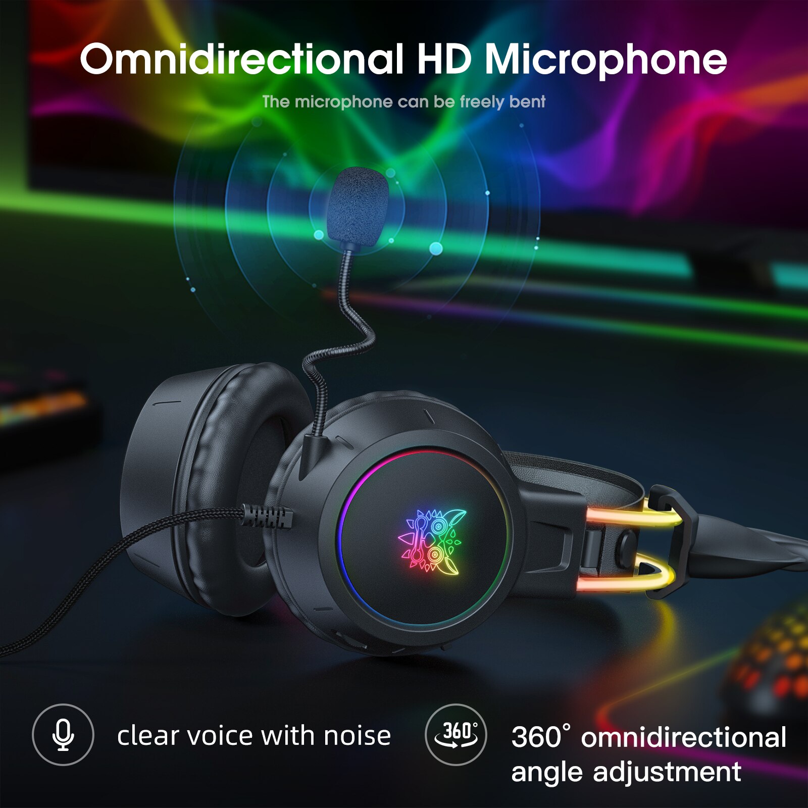 ONIKUMA Gaming Headset for 202 - Gaming Headset Rgb recension och pris